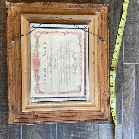 Holly Cottage Marty BELL auténtic original paint 1995 #416/750 8x6 canvas wood - Picture 5 of 8